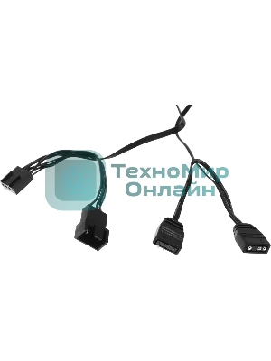 Вентилятор для корпуса Accord ACC-YF14 ARGb 140х140x25 черный 4-pin (ACC-YF14 ARGb BLACK) brown box