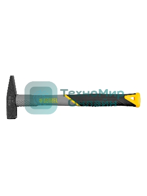 Молоток слесарный Denzel 200 г, кованый, фибергласовая рукоятка c TPR покрытием