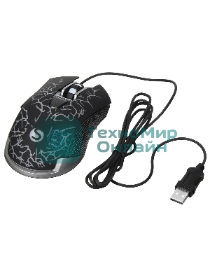 Мышь проводная SunWind SW-M705G черный, 3600 dpi, USB, кнопки - 6