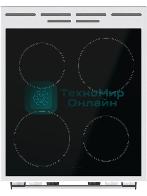 Плита электрическая Gorenje GEC5C61WG белый, конфорок 4 электрических, духовка 70 л, 50 см x 85 см x 59.4 см (без крышки)