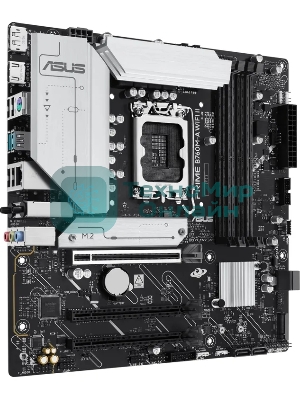 Материнская плата Asus PRIME B760M-A WIFI II Soc-1700 Intel B760 4xDDR5 mATX AC`97 8ch(7.1) 2.5Gg RAID+HDMI+DP