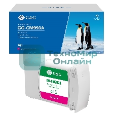 Картридж струйный G&G GG-CM993A 761 пурпурный (400 мл) для HP Designjet T7100/T7200