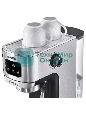 Кофеварка рожковая Evelux ECM 1009 Aroma нержавеющая сталь, исп. кофе - молотый, 1.2 л, 1350 Вт, 20 бар