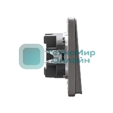 Выключатель Kranz ROUND 1 кл проходной (переключатель) с подсветкой 10А с/у титан