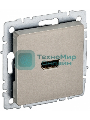 Розетка HDMI IEK BRITE РHDMI-0-БрШ шампань