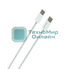 Кабель MORE CHOICE (4620202550378) K75a USB 3.0A PD 60W для Type-C Type-C нейлон 2м белый