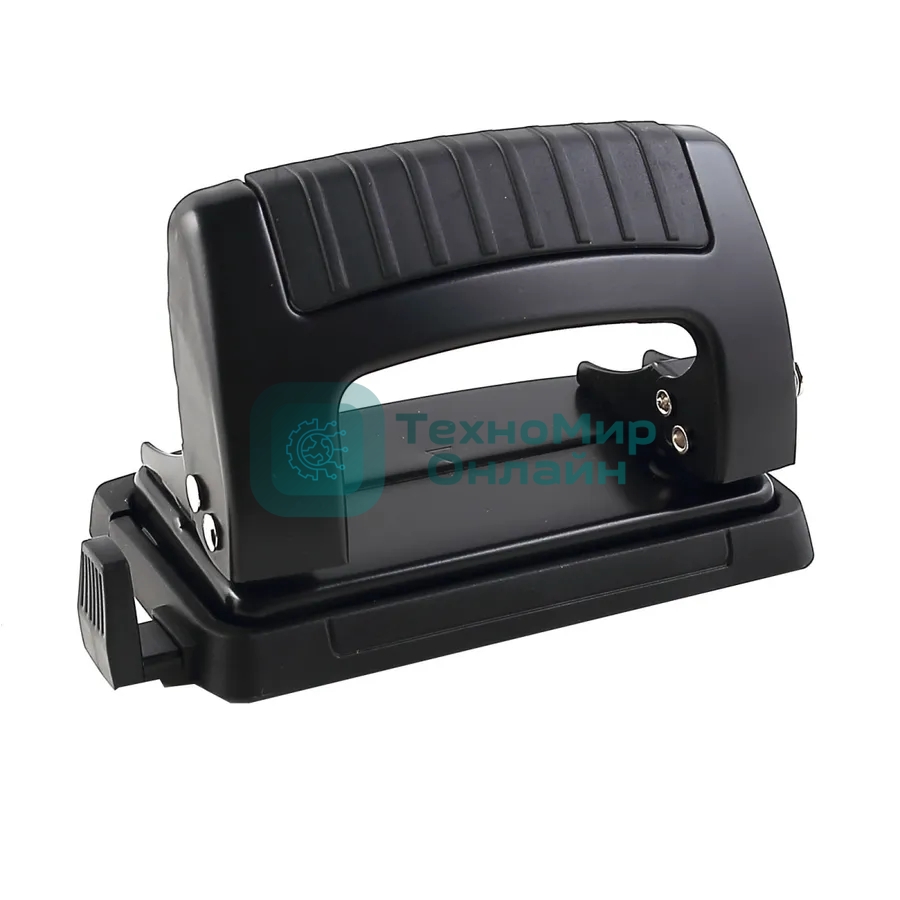 Дырокол Kw-Trio Classic Mini 09065BLACK, до 10 листов, металл черный, отверстий: 2, с линейкой
