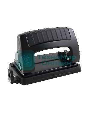 Дырокол Kw-Trio Classic Mini 09065BLACK, до 10 листов, металл черный, отверстий: 2, с линейкой