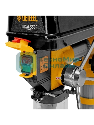Станок сверлильный радиальный Denzel DDM-550R, 550 Вт, 16 мм, 12 ск., настольный