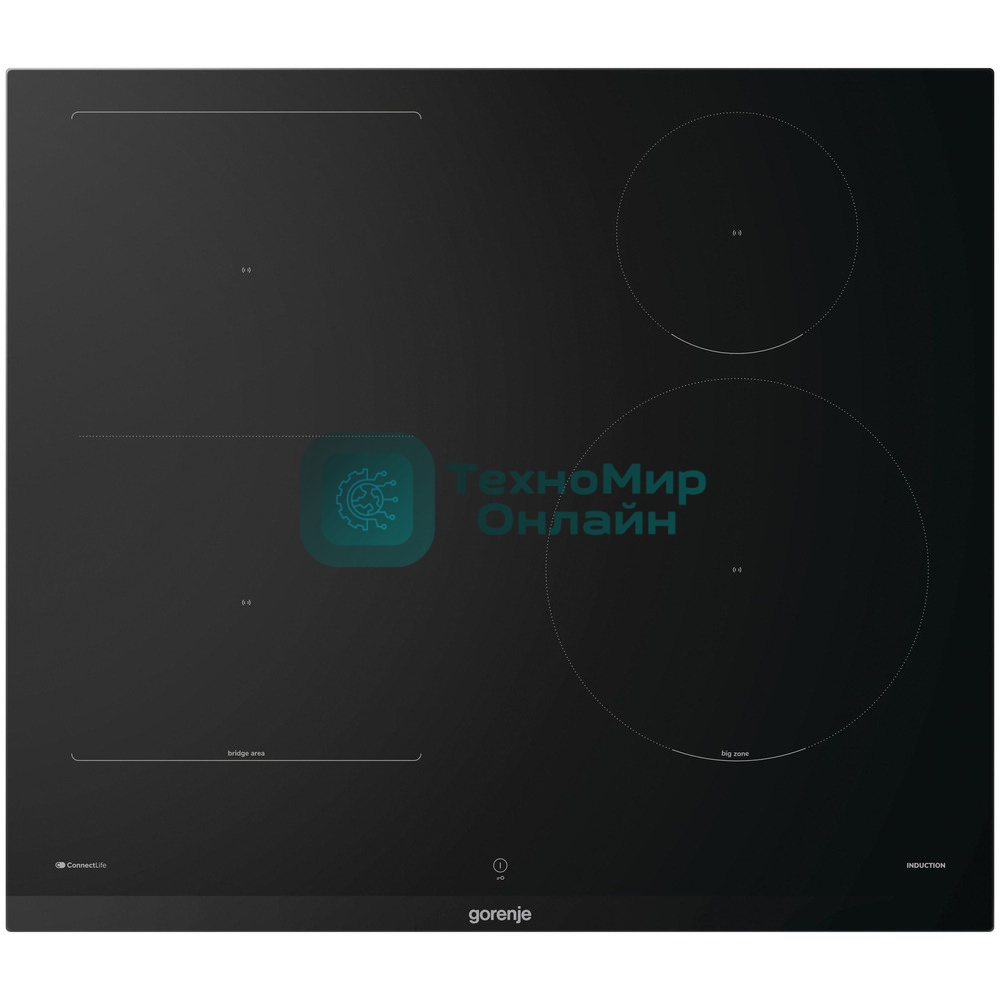 Варочная панель Gorenje, 60 см, индукция, 4 зоны нагрева, слайдерное управление, таймер, функция Bridge, функция PowerBoost, автопрограммы, автоопределение посуды, StableHeat, защита от детей, черный