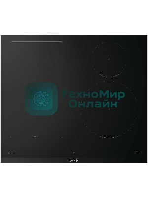 Варочная панель Gorenje, 60 см, индукция, 4 зоны нагрева, слайдерное управление, таймер, функция Bridge, функция PowerBoost, автопрограммы, автоопределение посуды, StableHeat, защита от детей, черный