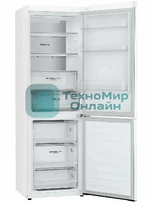 Холодильник LG GC-B459SQSM белый двухкамерный 234/107л морозилка снизу, No Frost