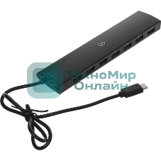 USB-концентратор Digma HUB-7U2.0-UC-B, USB-C, USB 2.0 7 портов, USB