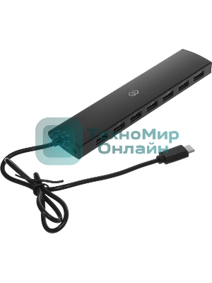 USB-концентратор Digma HUB-7U2.0-UC-B, USB-C, USB 2.0 7 портов, USB