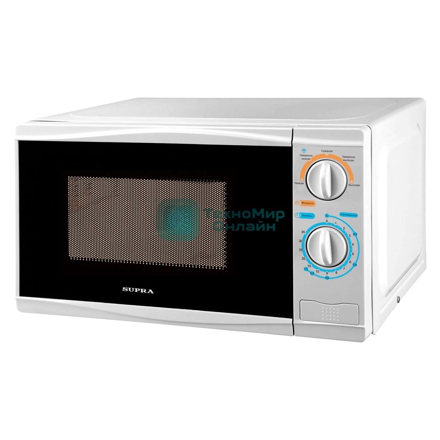 Микроволновая печь SUPRA 20MW75 белый, 20 л, 700 Вт, переключатели - поворотный механизм