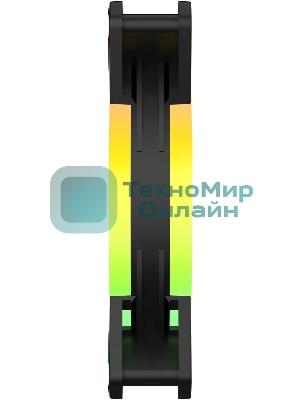 Вентилятор для корпуса GMNG GG-CF120ARGb2-PWMBK черный, 120 мм, 1500 об/мин, 26 дБ, 4 pin