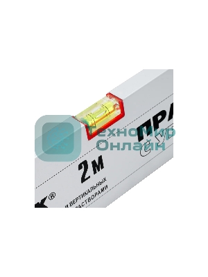 Правило алюминиевое с уровнем Matrix, L-2,0 м, 2 ручки