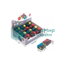 Точилка для карандашей ручная Deli 68660, 1 отверстие, пластик, ассорти (упаковка: 12шт)