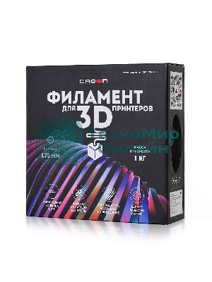 Филамент Crown Micro CM-FILPLAS003R PLA Silk 1.75 1кг красный