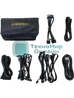 Блок питания Montech TITAN GOLD Gen.5 (TITAN GOLD 750 TIS0123), 750 Вт, 80 PLUS GOLD, 135 мм, модульный, черный