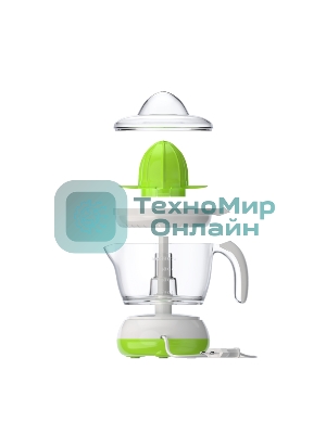 Соковыжималка Maxvi SG401 белый/зелёный, цитрусовая, 40 Вт, 700 мл, механическое
