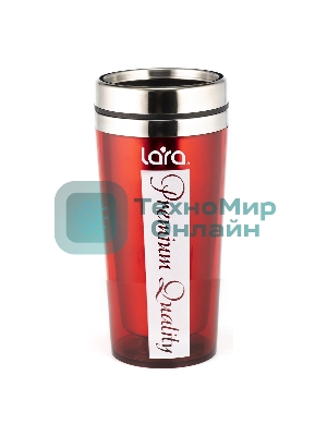 Термокружка Lara LR04-32 500 мл, высота 18 см, диаметр 8 см, стальная внутренняя поверхность