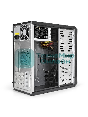 Компьютерный корпус ExeGate EX284021RUS Minitower BA-201 Black, mATX, (AA500, 80мм), 2*USB, Audio