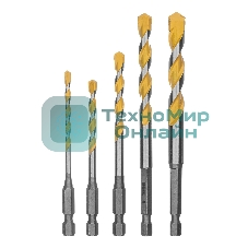 Набор сверл универсальных Denzel Multi cut, 4-10 мм, 5 шт