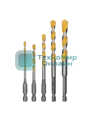 Набор сверл универсальных Denzel Multi cut, 4-10 мм, 5 шт