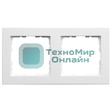 Рамка Jasmart 2-м G-Classic белый глянцевый