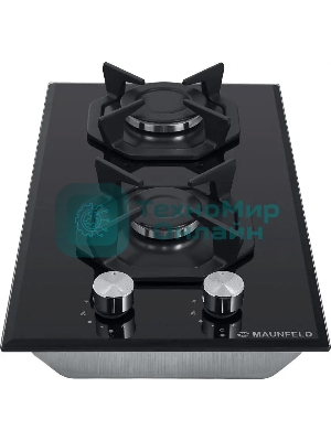 Газовая варочная панель Maunfeld EGHG.32.2CB/G, 2 конфорки, закаленное стекло, черный