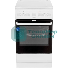 Плита электрическая Hansa FCEW54109 белый, конфорок 4 шт, духовка 65 л, 50 см x 85 см x 60 см