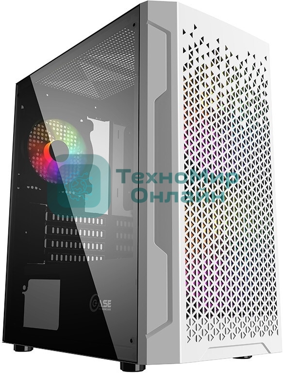 Корпус PowerCase Mistral Micro Z3W Mesh LED, Micro-Tower, белый