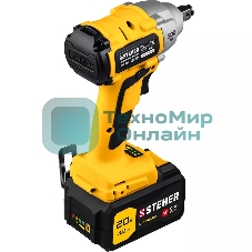 Гайковерт бесщеточный STEHER 20В, без АКБ, в коробке. CWB-300