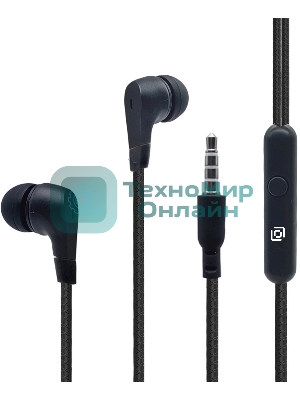 Проводные наушники Oklick HS-S-250 черный, внутриканальные, Jack 3.5 мм