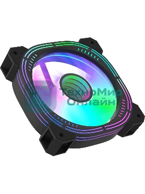 Вентилятор для корпуса Formula Nulight 12BK RGb 120х120x25 черный 3-pin 4-pin (Molex) 19.06дБ (NULIGHT 12BK FR) Ret