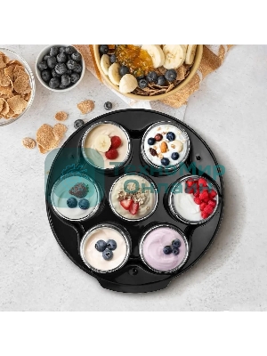 Йогуртница Kitfort КТ-6295 20Вт 7б. 190мл упр.:электрон. серебристый/черный