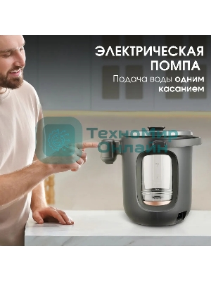 Термопот BQ TP314 черный, Мощность 1450 Вт, Объем 3 л, 6 температурных режимов, Электрическая помпа