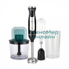 Блендер BQ HB501S Black-Steel. Мощность:900 Вт, 3 в1 Блендер + миксер + измельчитель