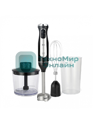 Блендер BQ HB501S Black-Steel. Мощность:900 Вт, 3 в1 Блендер + миксер + измельчитель