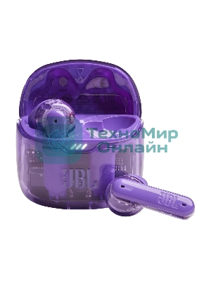 Наушники TWS JBL Tune Flex Ghost фиолетовый, вкладыши/внутриканальные (трансформер), Bluetooth, активное шумоподавление