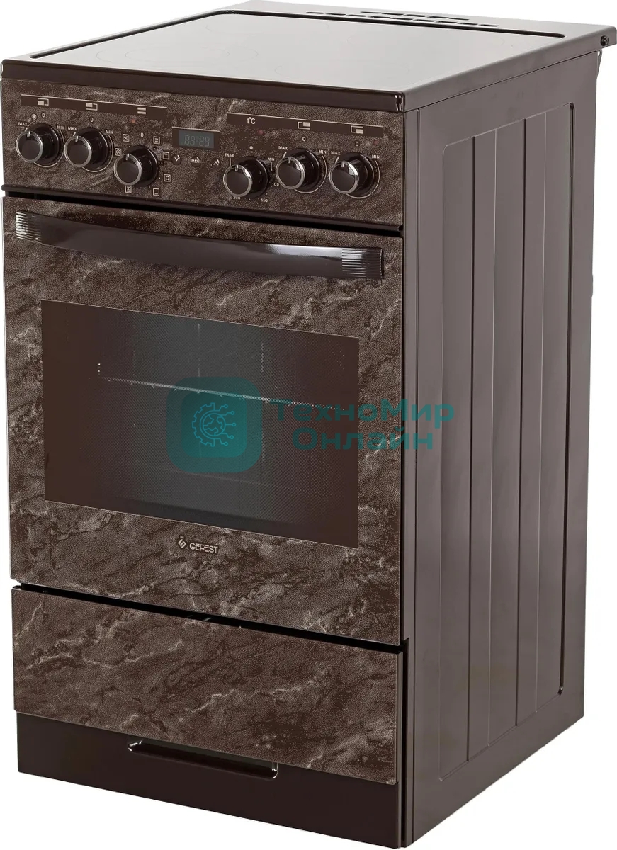 Плита газовая Gefest ПГ 6500-03 0054 коричневый, конфорок 4 шт, духовка 52 л, 60 см x 85 см x 60 см