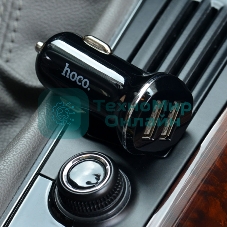 Автомобильная зарядка HOCO Z1 2xUSB, 2.1A, 11W, черный