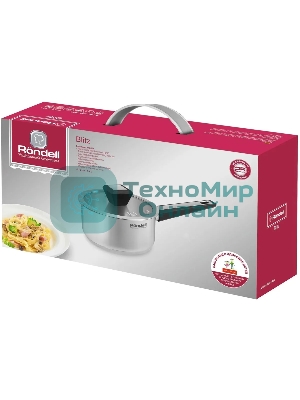 Ковш Rondell RDS-1888 Blitz 16 см 1,4 л нержавеющая сталь 18/10, с крышкой