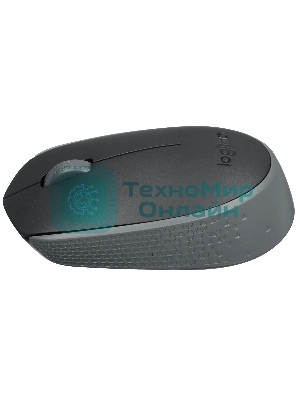 Мышь беспроводная Logitech M170 черный/темно-серый, 1000 dpi, радиоканал, USB, кнопки - 3