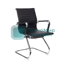 Кресло Бюрократ CH-883-LOW-V/BLACK черный, экокожа, 120 кг, механизм качания, низкая спинка