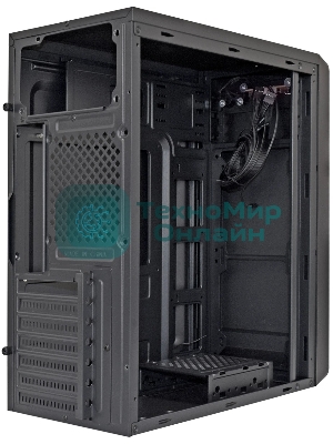 Компьютерный корпус Miditower ExeGate XP-332-UNS350 (ATX, БП UNS350 с вент. 12см, 2хUSB, аудио, черный)