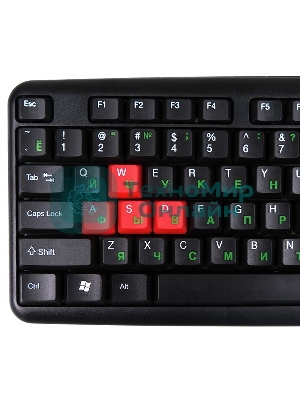 Клавиатура проводная NAKATOMI KN-02U USB черный-красный