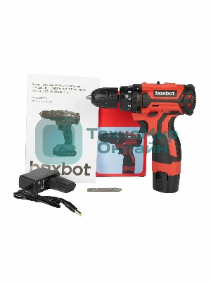 Дрель-шуруповерт Boxbot CD-1220L-1B, 12 В, 2 Ач, 25 Нм, щеточный