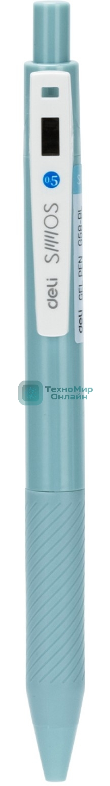 Ручка гелевая Deli EG58-BL голубой, d=0.5мм, синие чернила